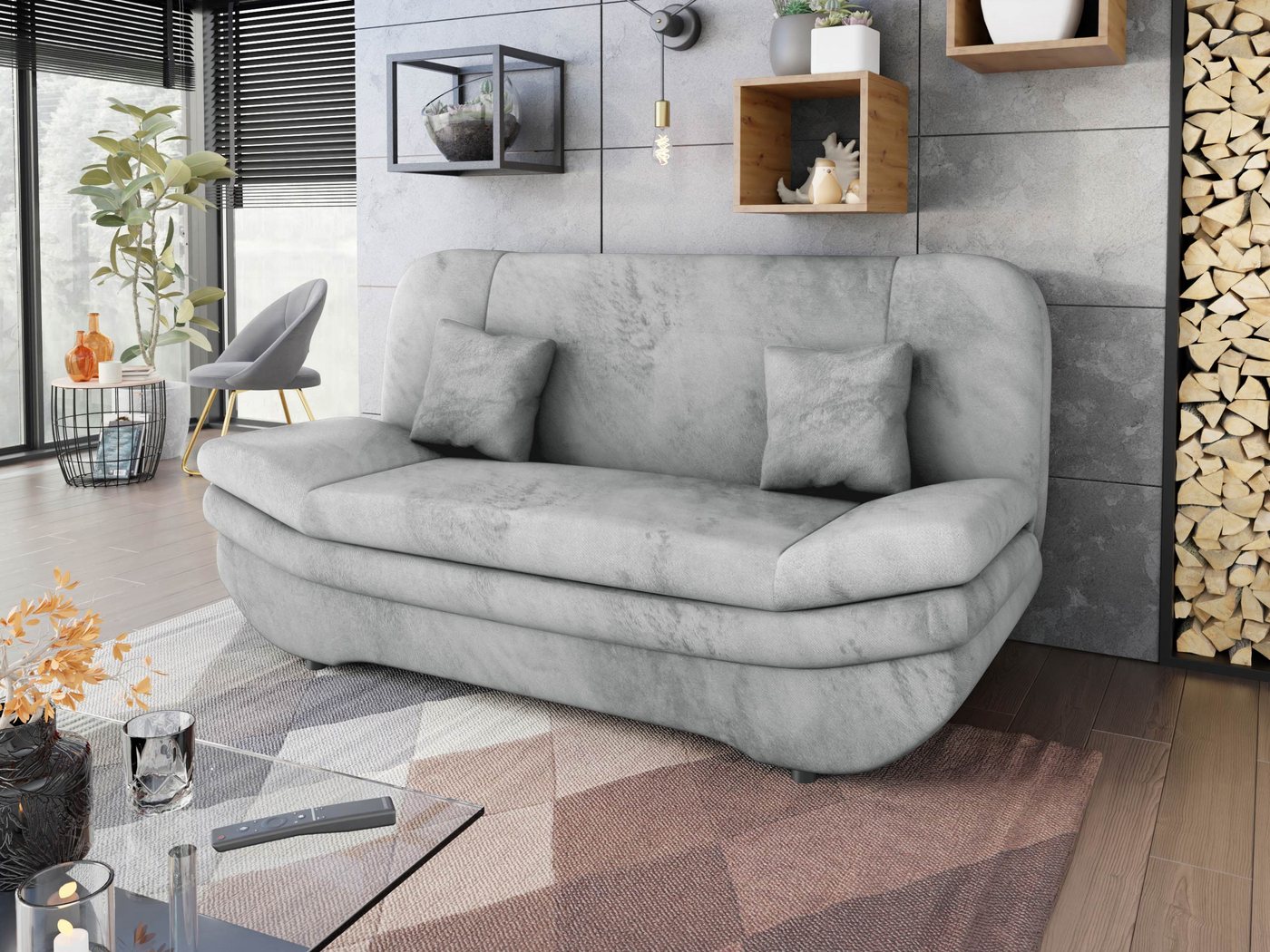 MIRJAN24 Schlafsofa Weronika Premium, mit Schlaffunktion und Bettkasten, Kissen-Set mit Reißverschluss von MIRJAN24