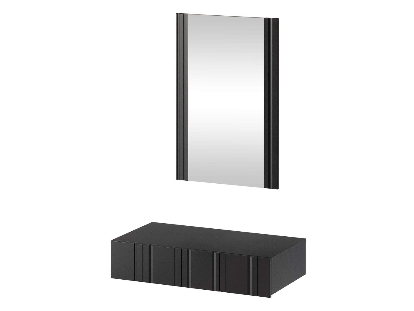 MIRJAN24 Schminktisch Isla (2er-Set, Hängeschrank, Spiegel), Front gefräst von MIRJAN24