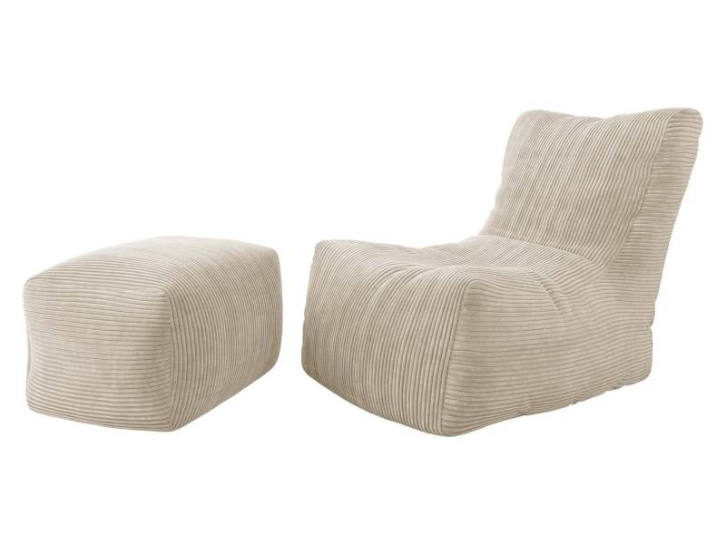 MIRJAN24 Sitzsack Rest Cord mit Sitzsack Easy Cord (2er-Set), Gefüllt mit Regranulat von MIRJAN24