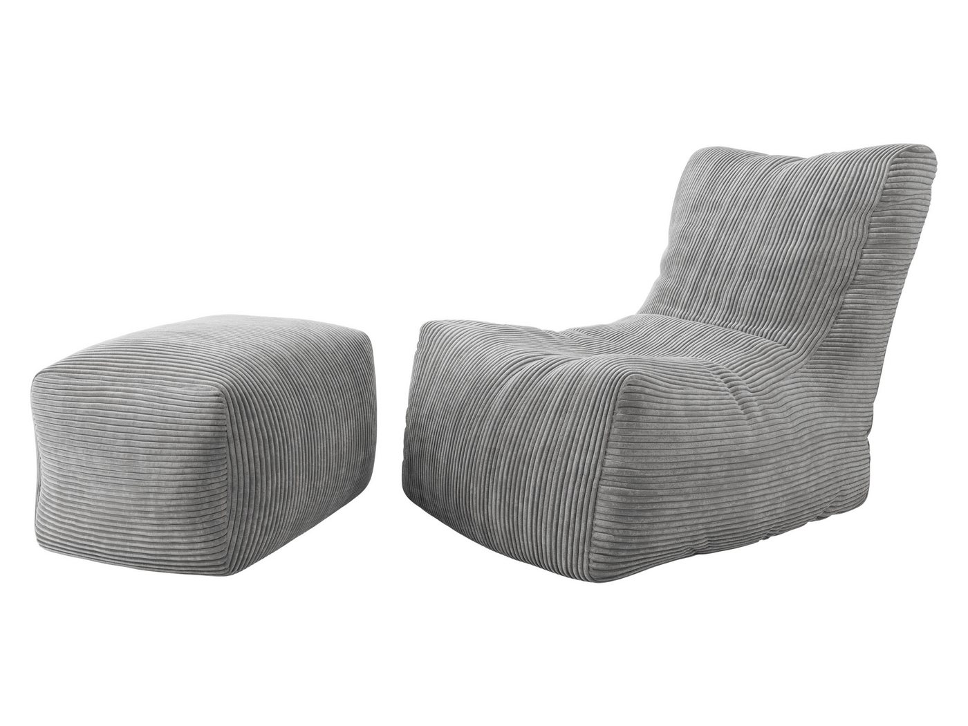 MIRJAN24 Sitzsack Rest Cord mit Sitzsack Easy Cord (2er-Set), Gefüllt mit Regranulat von MIRJAN24