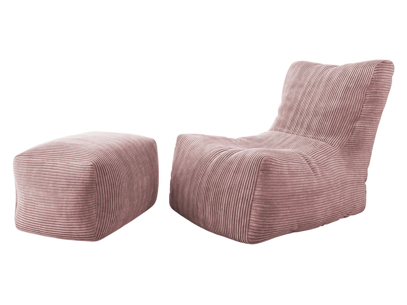 MIRJAN24 Sitzsack Rest Cord mit Sitzsack Easy Cord (2er-Set), Gefüllt mit Regranulat von MIRJAN24