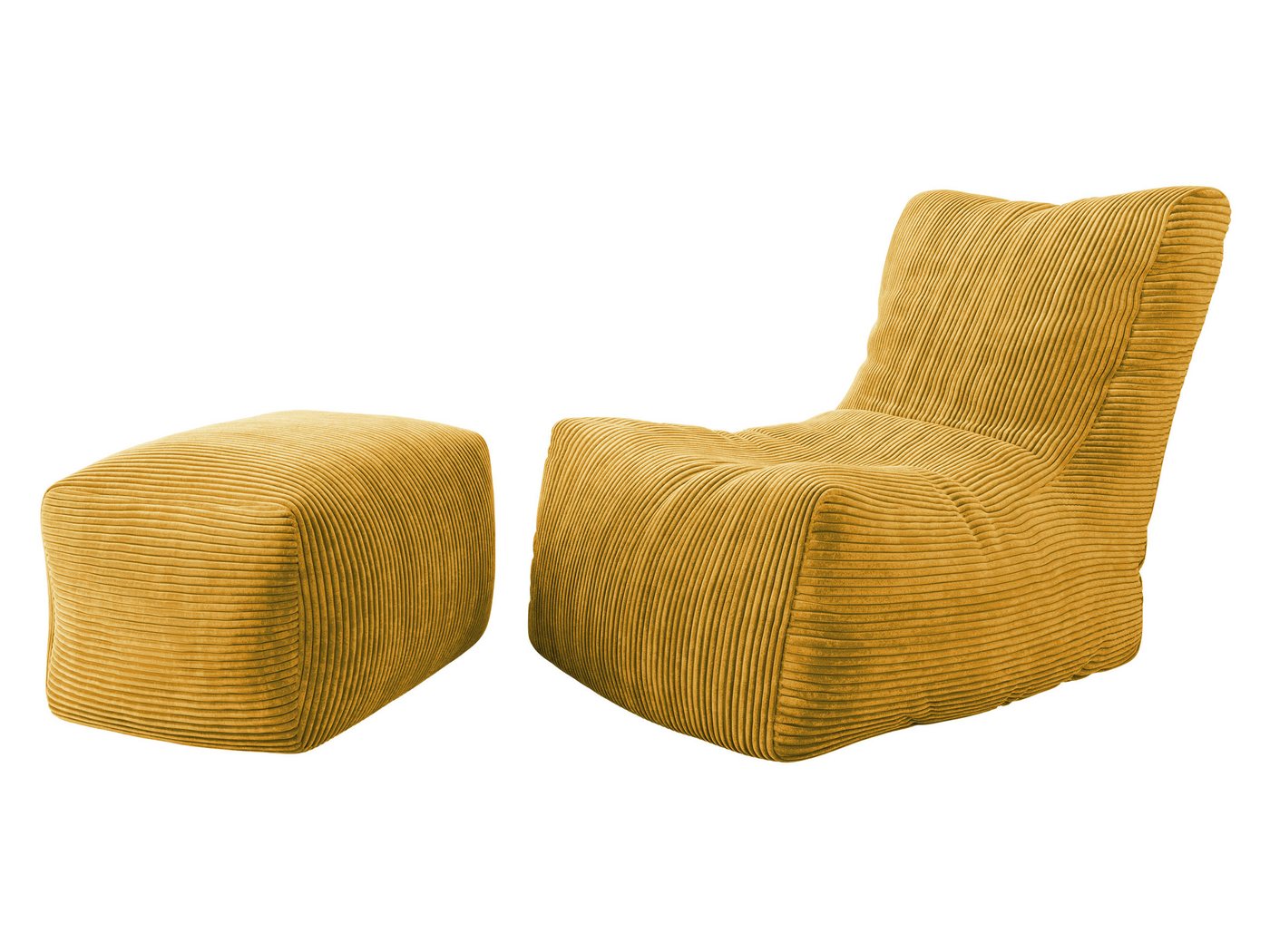 MIRJAN24 Sitzsack Rest Cord mit Sitzsack Easy Cord (2er-Set), Gefüllt mit Regranulat von MIRJAN24