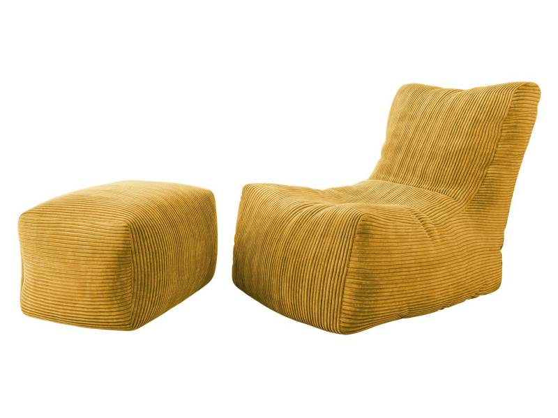 MIRJAN24 Sitzsack Rest Cord mit Sitzsack Easy Cord (2er-Set), Gefüllt mit Regranulat von MIRJAN24