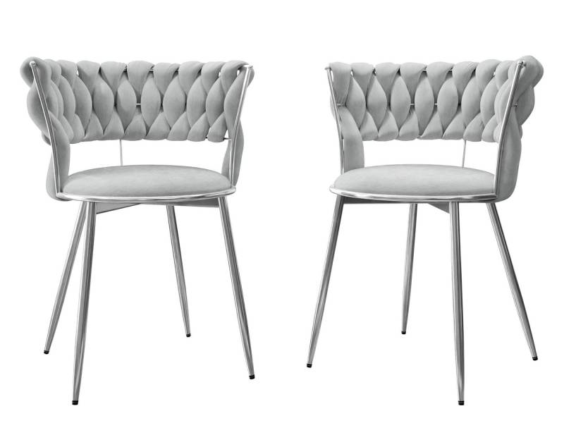 MIRJAN24 Stuhl Muz DC-1141/CM (2er-Set), Verchromte Metallfüße von MIRJAN24
