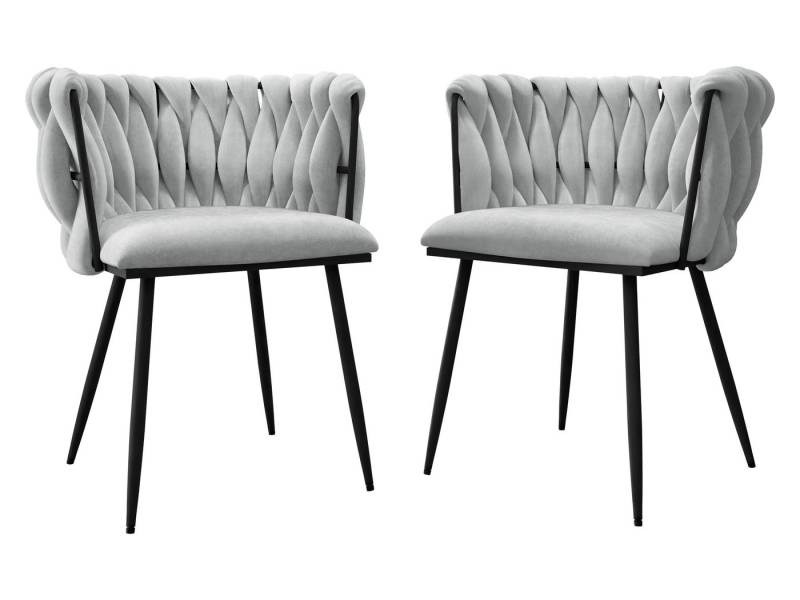 MIRJAN24 Stuhl Muz DC-1142/BK (2er-Set), 57x52x74 cm von MIRJAN24