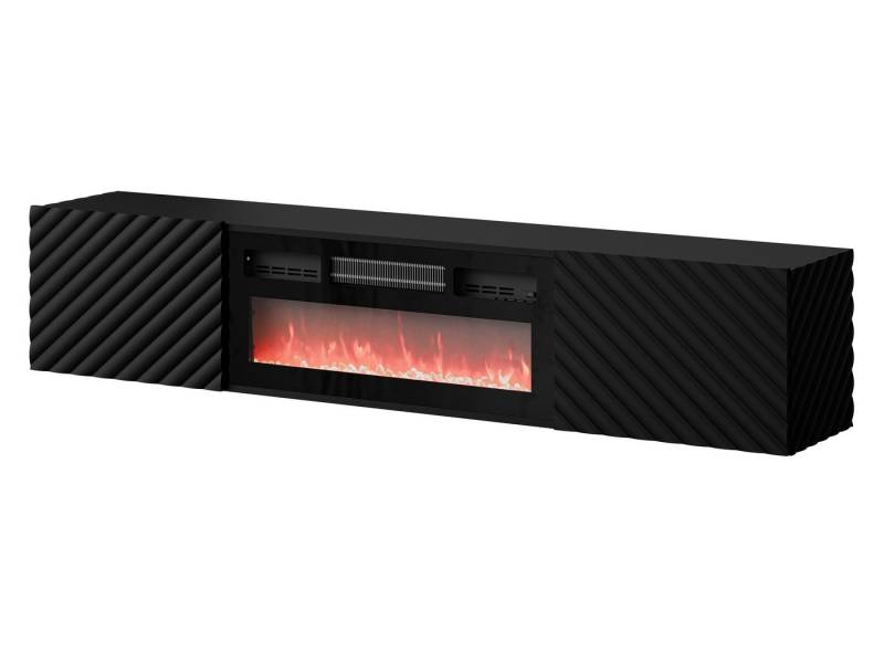 MIRJAN24 TV-Schrank Lara mit Kamin (mit zwei Drehtüren) Realistische LED-Flamme, 183x35x37 cm von MIRJAN24