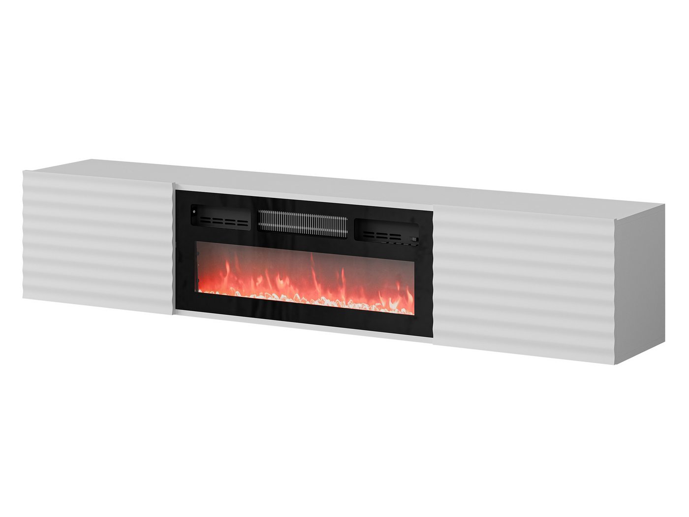 MIRJAN24 TV-Schrank Tula mit Kamin (mit zwei Drehtüren) Realistische LED-Flamme, 183x35x37 cm von MIRJAN24