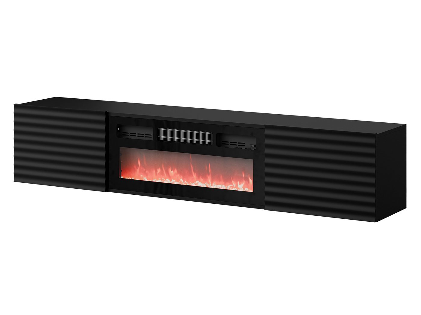 MIRJAN24 TV-Schrank Tula mit Kamin (mit zwei Drehtüren) Realistische LED-Flamme, 183x35x37 cm von MIRJAN24