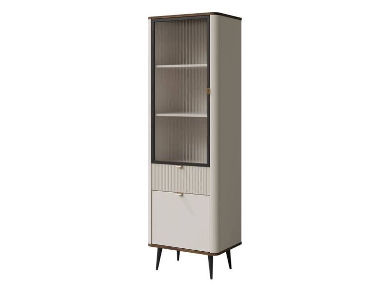 MIRJAN24 Vitrine Marly 1S1D1W RE03 (mit zwei Drehtüren und Schublade) Universell - Links / Rechts von MIRJAN24