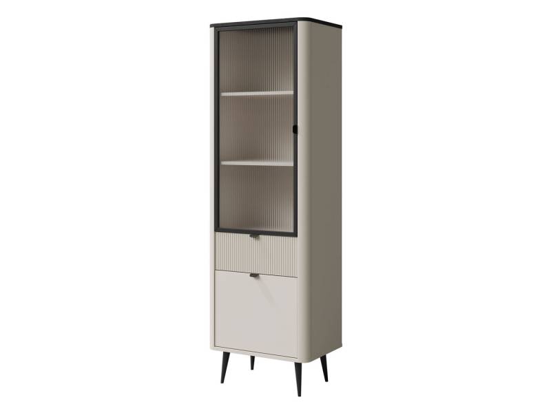 MIRJAN24 Vitrine Marly 1S1D1W RE03 (mit zwei Drehtüren und Schublade) Universell - Links / Rechts von MIRJAN24