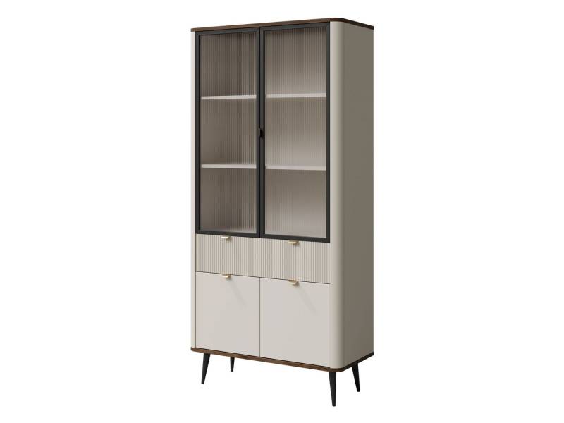 MIRJAN24 Vitrine Marly 1SD2W RE02 (mit vier Drehtüren und Schublade) Fronten mit gehärtetem Glas von MIRJAN24