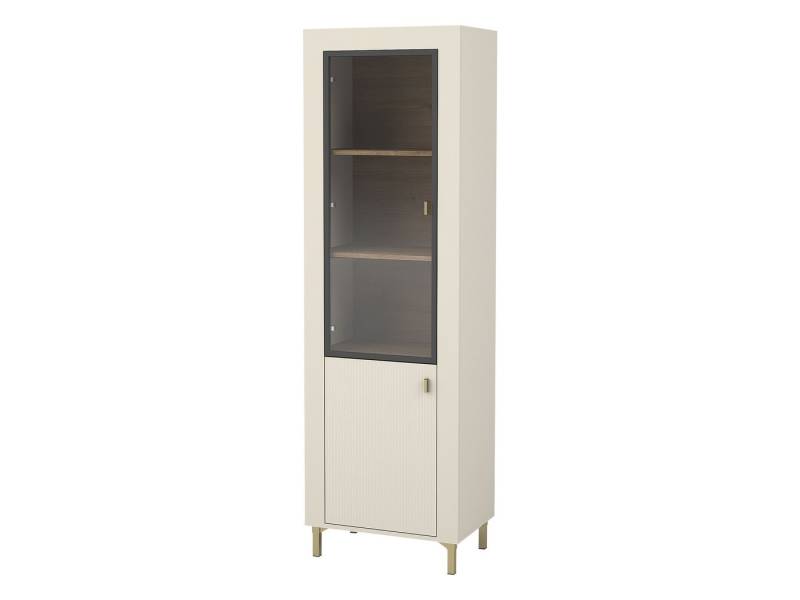 MIRJAN24 Vitrine Mossa MO03 (mit zwei Drehtüren) Gehärtetem Glas 4 mm, LED-Beleuchtung als Option von MIRJAN24