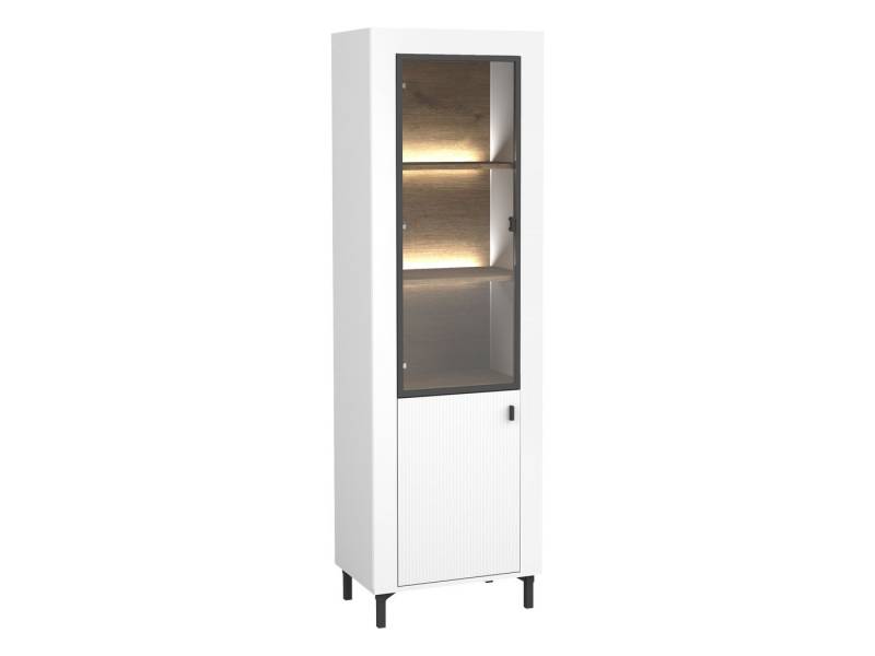MIRJAN24 Vitrine Mossa MO03 (mit zwei Drehtüren) Gehärtetem Glas 4 mm, LED-Beleuchtung als Option von MIRJAN24