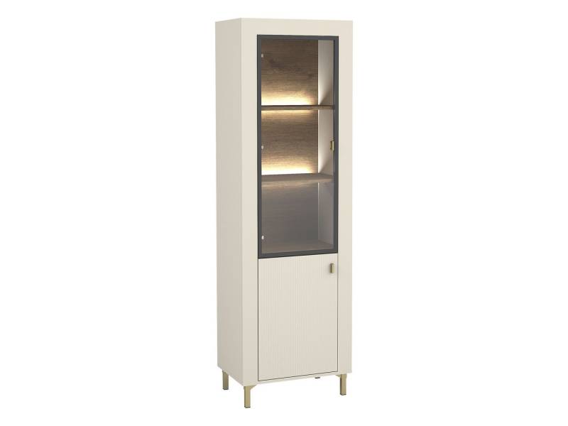 MIRJAN24 Vitrine Mossa MO03 (mit zwei Drehtüren) Gehärtetem Glas 4 mm, LED-Beleuchtung als Option von MIRJAN24