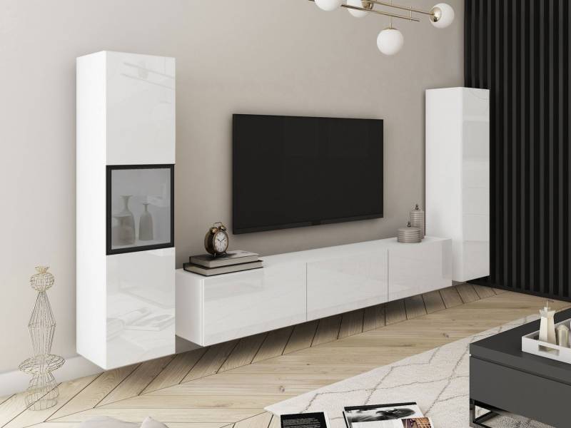 MIRJAN24 Wohnwand Berlin III, (3er-Set, 2x Vitrine, TV-Lowboard), Beleuchtung als Option von MIRJAN24