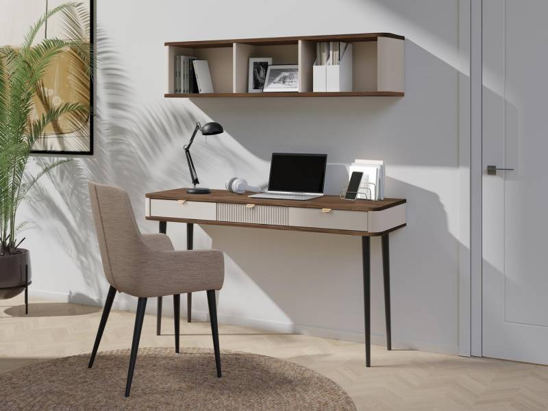 MIRJAN24 Wohnzimmer-Set Marly IV, (2er-Set, Konsolentisch, Wandregal), Metallbeine und Metallgriffe von MIRJAN24