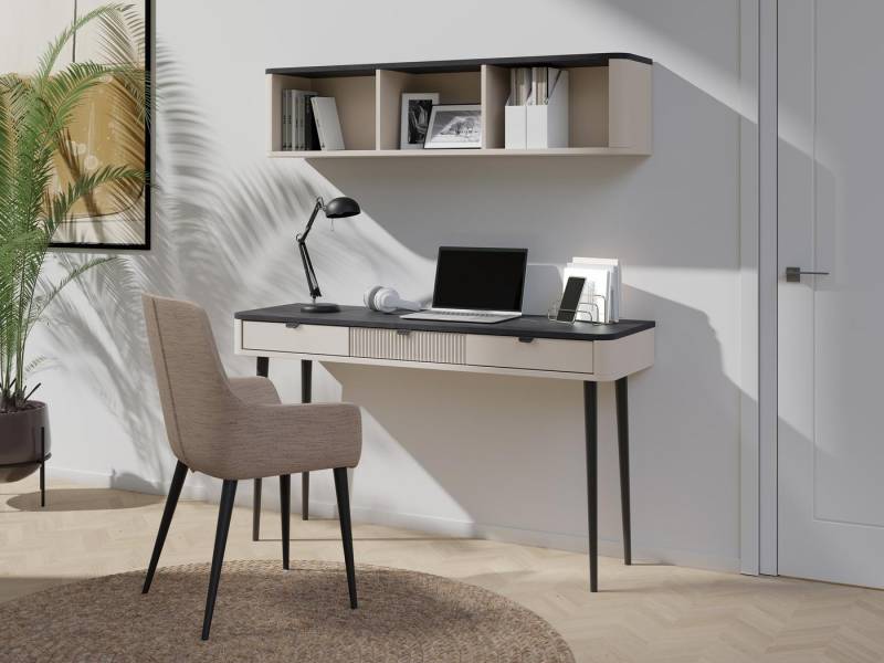 MIRJAN24 Wohnzimmer-Set Marly IV, (2er-Set, Konsolentisch, Wandregal), Metallbeine und Metallgriffe von MIRJAN24