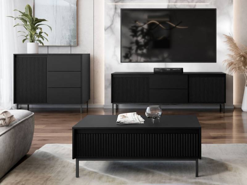 MIRJAN24 Wohnzimmer-Set Ozmi II, (Kommode, TV-Lowboard, Couchtisch), Griffloses Öffnungssystem push to open von MIRJAN24