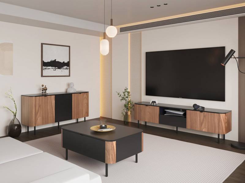 MIRJAN24 Wohnzimmer-Set Pero I, (3er-Set, TV-Lowboard, Kommode, Couchtisch), gedämpftem Schließsystem von MIRJAN24