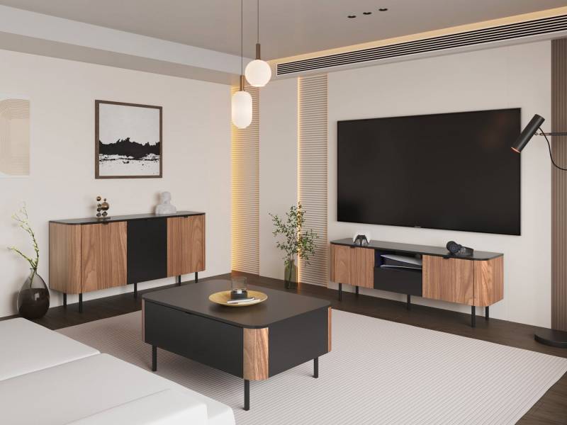 MIRJAN24 Wohnzimmer-Set Pero II, (3er-Set, TV-Lowboard, Kommode, Couchtisch), gedämpftem Schließsystem von MIRJAN24