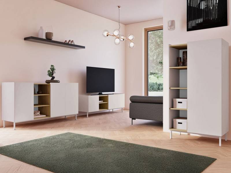 MIRJAN24 Wohnzimmer-Set System 77, (3er-Set, Kommode, Regal, TV-Lowboard), gedämpftem Schileßsystem von MIRJAN24