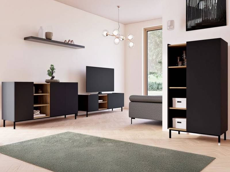 MIRJAN24 Wohnzimmer-Set System 77, (3er-Set, Kommode, Regal, TV-Lowboard), gedämpftem Schileßsystem von MIRJAN24