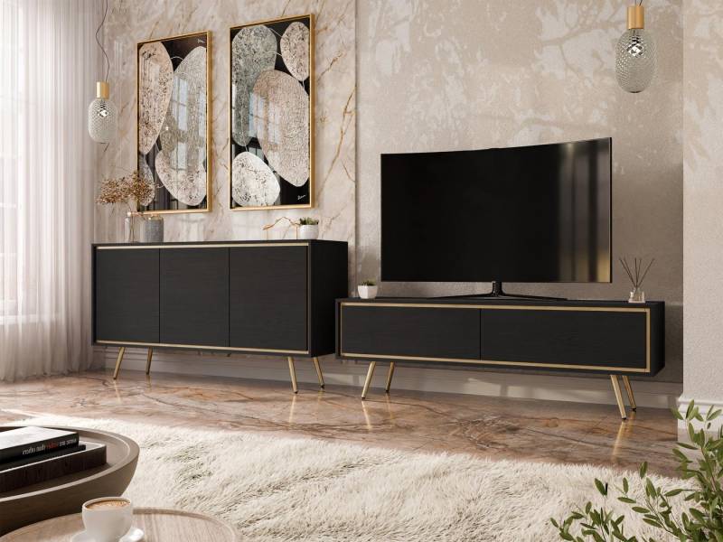 MIRJAN24 Wohnzimmer-Set Tori I, (Kommode, TV-Lowboard), Griffloses Öffnungssystem push to open von MIRJAN24