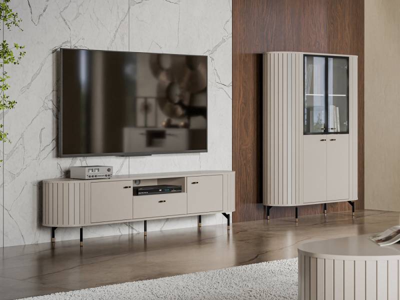 MIRJAN24 Wohnzimmer-Set Zante I, (2er-Set, Vitrine, TV-Lowboard), LED-Beleuchtung als Option von MIRJAN24