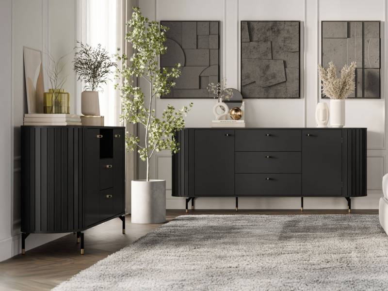 MIRJAN24 Wohnzimmer-Set Zante III, (2er-Set, zwei Kommoden), Stahlfüße und Griffe von MIRJAN24