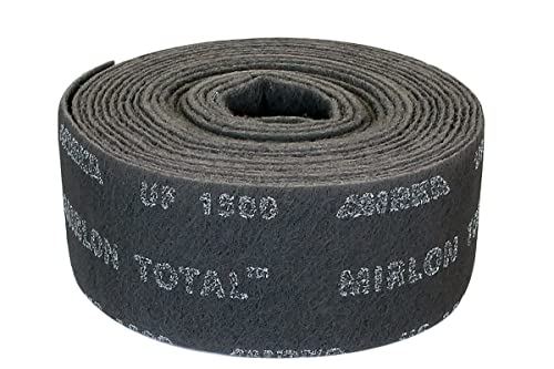 MIRKA 2975026 Mirlon-Vlieschleifblätter, 115 mm x 10m, Körnung 1500, grau, UF - Verpackungseinheit 1 von MIRKA