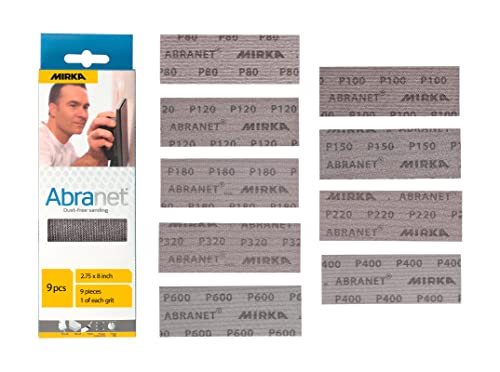 Mirka 9A-150-APRP 2 3/4-Inch by 8-Inch Abranet Assortment Pack, 1 Each P80 - P600 von MIRKA