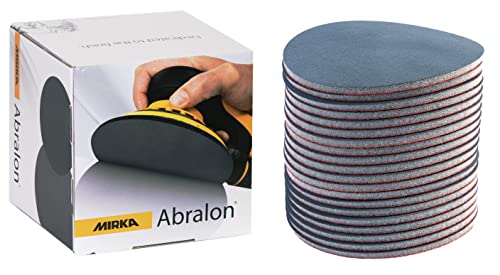 Mirka Abralon Schleifscheibe Polierscheibe Ø 150mm Klett 4000 Körnung, 20/Pack, zum Schleifen und Polieren von Lack, Holz, Plastik von MIRKA