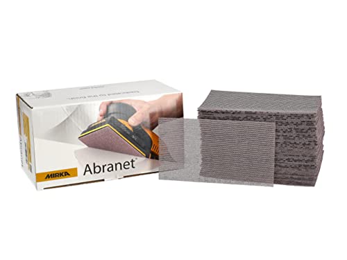 Mirka Abranet Netz-Schleifstreifen 70x125 mm Klett / Korn P120 / 50 Stk / zum Schleifen von Holz, Spachtel, Lack, Kunststoff / 5414905012 von MIRKA