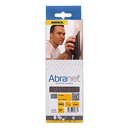 Mirka Abranet Netz-Schleifstreifen 70x198 mm Klett/Korn P180 / 10 Stk/zum Schleifen von Holz, Spachtel, Lack, Kunststoff / AE150F1018 Mirka Abranet Netz-Schleifstreifen 70x198 mm Klett/Korn P180 / 10 Stk/zum Schleifen von Holz, Spachtel, Lack, Kunststoff / AE150F1018 von MIRKA