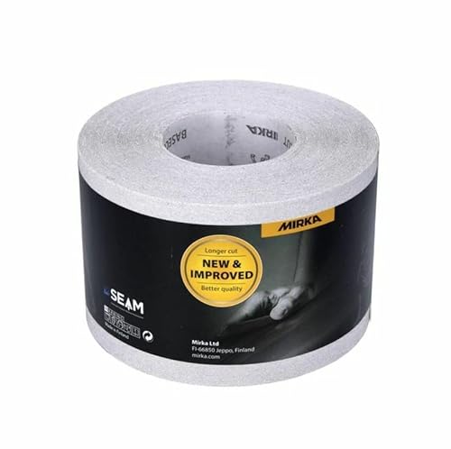 Mirka BASECUT Schleifpapier 115 mm x 50 m P120 Schleifrolle (2251100112N) Universal Schleifpapier von MIRKA