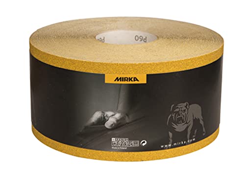 Mirka Gold Universal-Schleifpapier Schleifrolle 115mm x 50m / Korn P220 / Zum Schleifen von Gips, Spachtel, Spanplatten, Holz, Lack von MIRKA