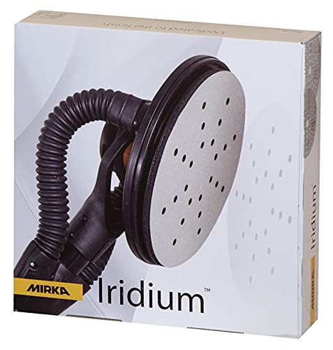 Mirka Iridium Schleifpapier Ø 225mm Klett Korn 240 / 25 Scheiben / Für Trockenbauschleifer Wand- und Deckenschleifer / Schleifen von Lack, Spachtel, Grundierung, Holz, Stahl, Mineralwerkstoffe von MIRKA