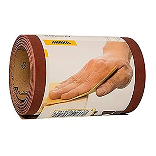 Mirka Red Schleifpapier-Rolle 115mm x 5m / Körnung P100 / 1 Rolle / Zum Schleifen von Holz, Metall und Kunststoff von MIRKA