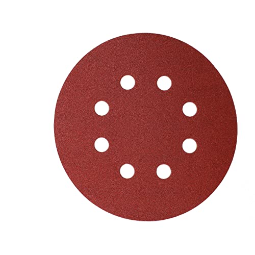 Mirka Red Schleifpapier Schleifscheiben Ø 125 mm/Klett-Haftung / 8-Loch/Korn P180 / 5 Stück/zum Schleifen von Holz, Metall und Kunststoff Mirka Red Schleifpapier Schleifscheiben Ø 125 mm/Klett-Haftung / 8-Loch/Korn P180 / 5 Stück/zum Schleifen von Holz, Metall und Kunststoff von MIRKA