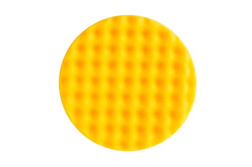Mirka Schaumstoffpad Polierschwamm Ø150mm x 25mm / gelb gewaffelt/für Finish- und Polierarbeiten/für Polarshine Polituren / 1er-Pack von MIRKA
