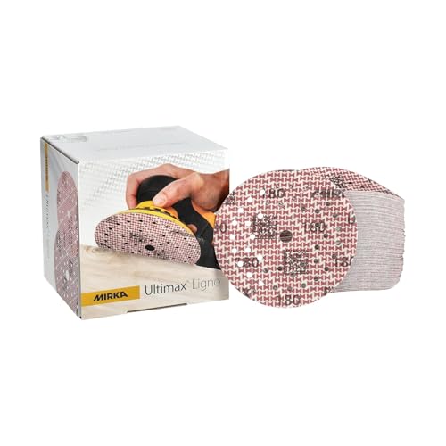 Mirka Ultimax Ligno Ø 150mm Schleifscheiben Klett Multifit/Korn 180/100 Stück/Multi-Lochung/zum Schleifen von Holzoberflächen Mirka Ultimax Ligno Ø 150mm Schleifscheiben Klett Multifit/Korn 180/100 Stück/Multi-Lochung/zum Schleifen von Holzoberflächen von MIRKA