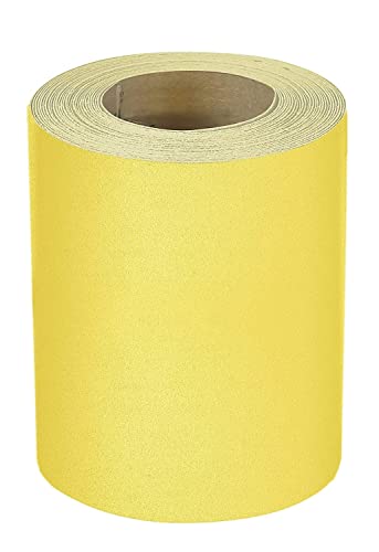 Mirka Yellow Schleifpapier (93 mm x 5 m), Schleifblätter mit P80 Körnung, zum Schleifen von Holz, Farbe, Spachtel und Kunststoff, für Handschliff oder Schwingschleifer mit Spannsystem, 1 Rolle von MIRKA