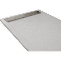 Mineralguss-Duschwanne extra flach ribera Schieferoptik WEIß 70x110cm Mineralguss-Duschwanne extra flach ribera Schieferoptik WEIß 70x110cm von MIRLO