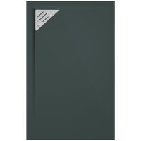 Mineralguss-Duschwanne extra flach trinity in anthrazit 90x150 cm Ablauf linksbündig von MIRLO