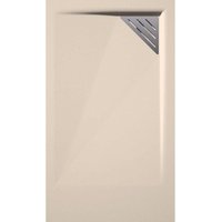 Mineralguss-Duschwanne extra flach trinity in creme 80x160 cm Ablauf rechtsbündig von MIRLO