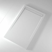 Extra flache Duschwanne clever in Schieferoptik WEIß 70x80 cm von STANO.
