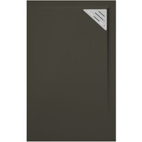 Mirlo - Mineralguss-Duschwanne extra flach trinity in schwarz 80x90 cm Ablauf rechtsbündig Mirlo - Mineralguss-Duschwanne extra flach trinity in schwarz 80x90 cm Ablauf rechtsbündig von MIRLO