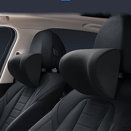 MIRODO 2 Stück Auto NackenkissenHöhe einstellbar,Auto Fahren Sitz Nackenkissen,Memory Foam Nackenkissen,Für Audi Q2 Q3 Q4 Q5 Q7 Q8 SQ2 SQ5 SQ7 SQ8 RS-Q3 RS-Q8,B-O-Black von MIRODO