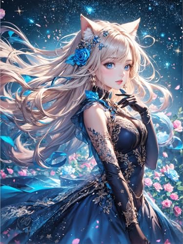 MIRONS 5D Diamond Painting Set, Anime-Mädchen, D, 30 x 40 cm DIY voller runder Diamant Diamant Kunst Zeichnung Erwachsene Diamant Zeichnung Set mit Accessoires Haus Wanddekoration MIRONS 5D Diamond Painting Set, Anime-Mädchen, D, 30 x 40 cm DIY voller runder Diamant Diamant Kunst Zeichnung Erwachsene Diamant Zeichnung Set mit Accessoires Haus Wanddekoration von MIRONS