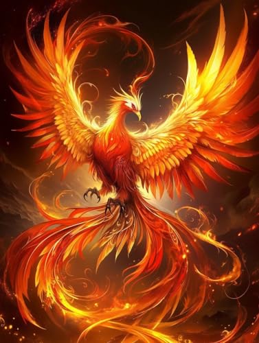 MIRONS 5D Diamond Painting Set für Erwachsene, Mythischer Phönix,L,50 * 70cm Diamant Malerei Kits Full Groß DIY Stickerei Malerei Kunst Craft MIRONS 5D Diamond Painting Set für Erwachsene, Mythischer Phönix,L,50 * 70cm Diamant Malerei Kits Full Groß DIY Stickerei Malerei Kunst Craft von MIRONS